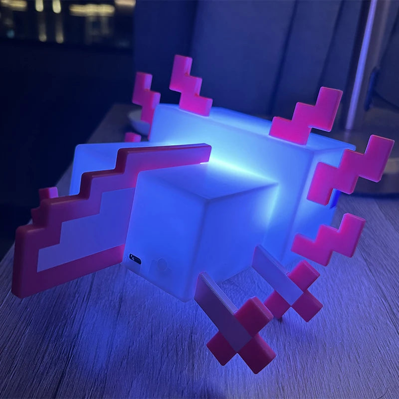My Stitch Diy Model Lizard Bedroom Bedside Night Light 5 Colors Toy Atmosphere Light Children'S Gift Decoration Table Lamp