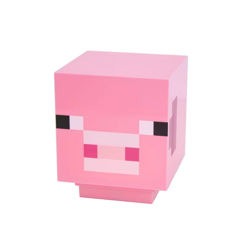 MC Game Pig Light with Sound Officially Licensed Handheld Night Light and Fun Toy for Kids Room Decor Gift for Gamers
